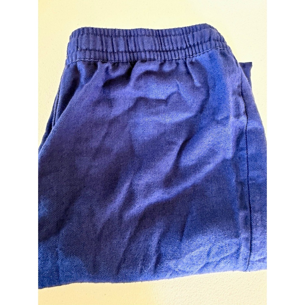 UGG Women's Blue Solid Knit Pants Cotton/Poly Drawstring Elastic Waist, Small